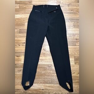 Black Obermeyer Vintage Ski stirrup ski pants. Size 10 however runs small.